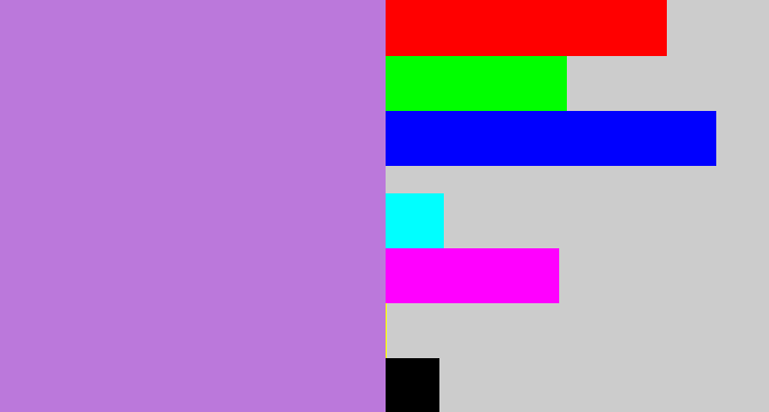 Hex color #bb78db - pale purple