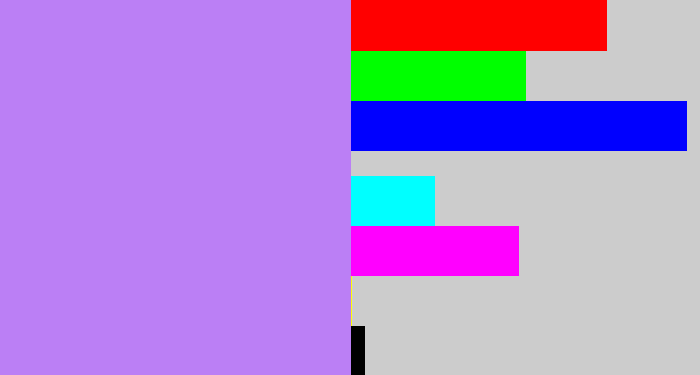 Hex color #bb7ff5 - light purple