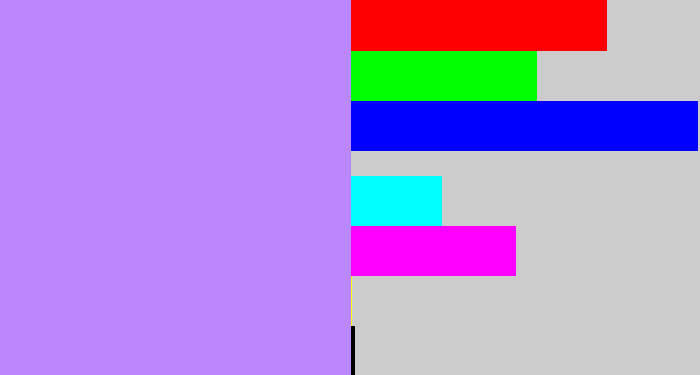 Hex color #bb87fd - liliac