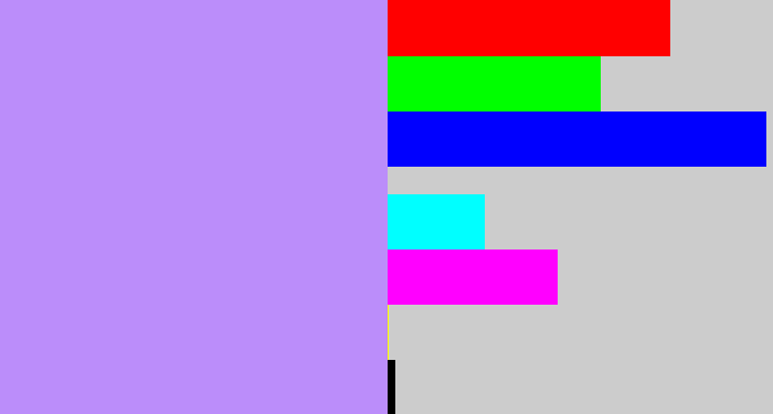 Hex color #bb8dfa - liliac