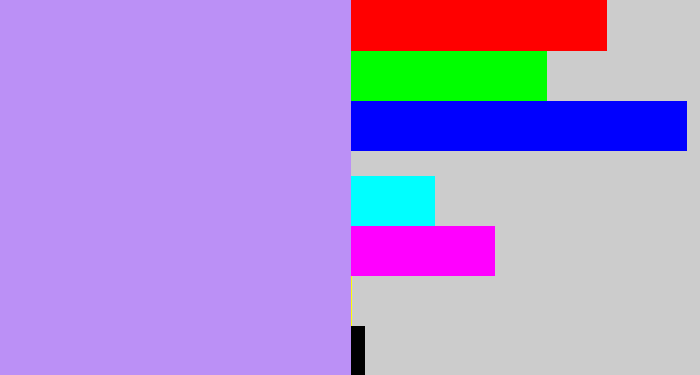 Hex color #bb90f6 - liliac