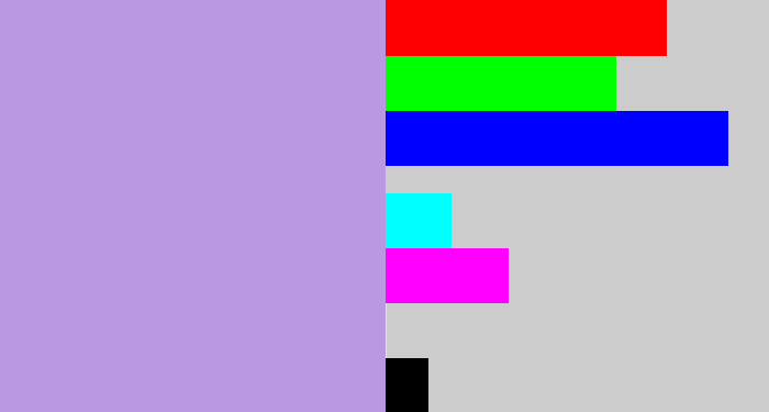 Hex color #bb99e2 - pale purple