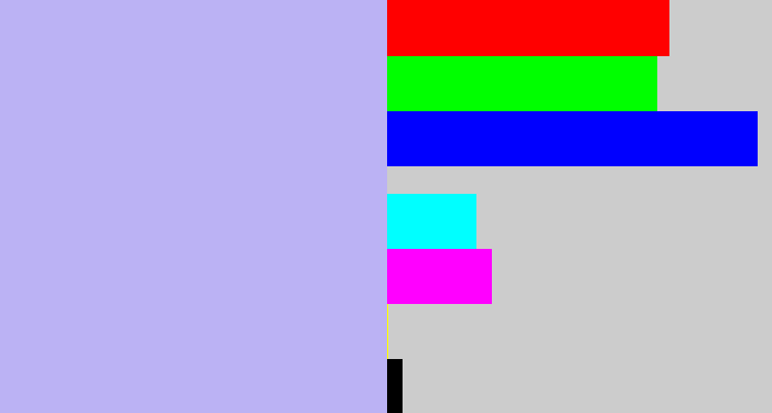 Hex color #bbb2f4 - pale violet