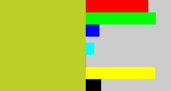 Hex color #bbd028 - yellowish green