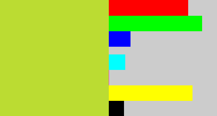 Hex color #bbdc32 - yellowy green