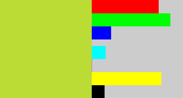 Hex color #bbdc35 - yellowy green
