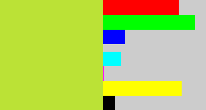 Hex color #bbe236 - yellowy green