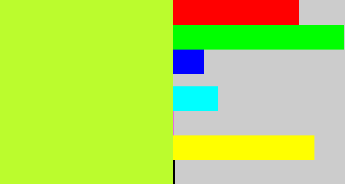 Hex color #bbfc2d - yellow green