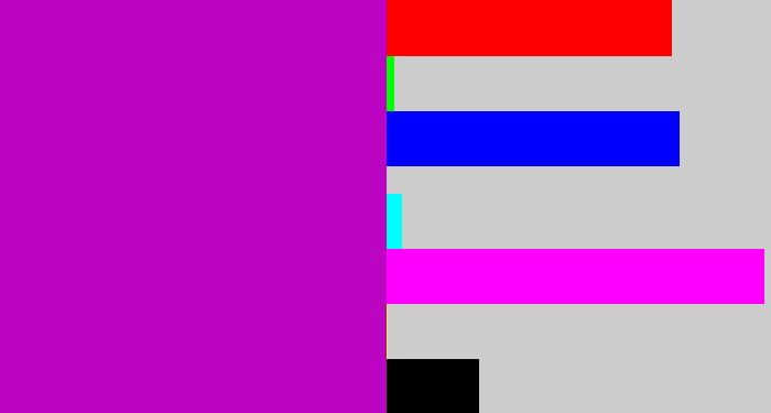 Hex color #bc04c3 - vibrant purple
