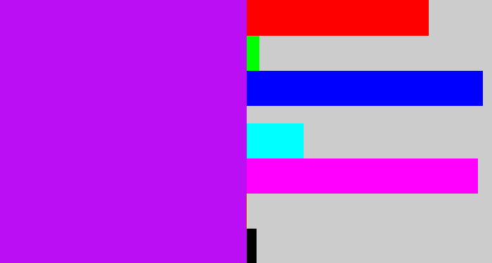 Hex color #bc0ef5 - neon purple