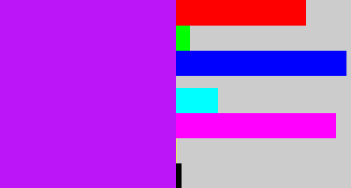 Hex color #bc15f7 - neon purple
