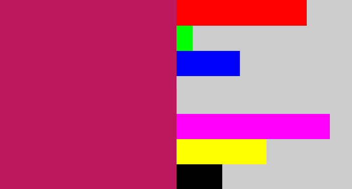 Hex color #bc185d - deep pink