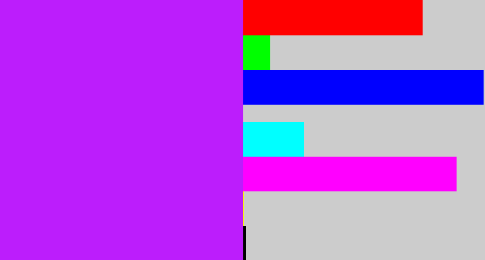 Hex color #bc1dfc - neon purple