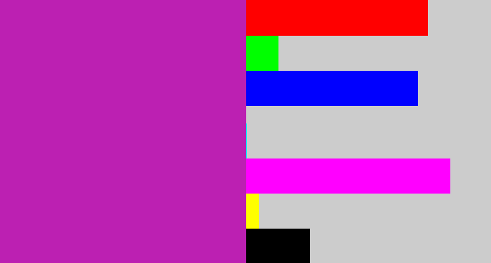 Hex color #bc20b2 - barney