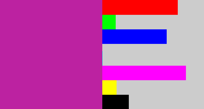 Hex color #bc22a1 - barney