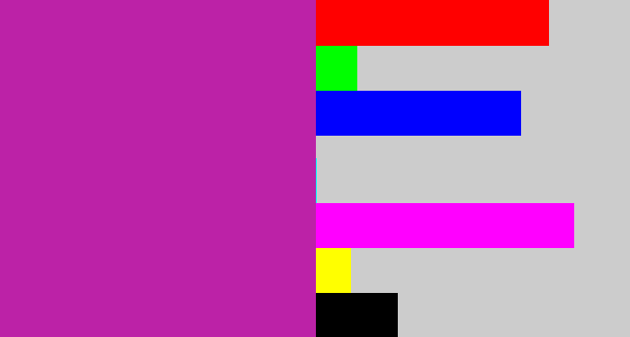 Hex color #bc22a7 - barney