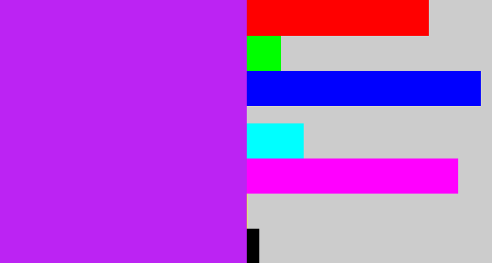 Hex color #bc23f3 - neon purple