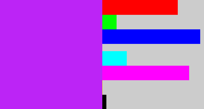 Hex color #bc24f6 - neon purple