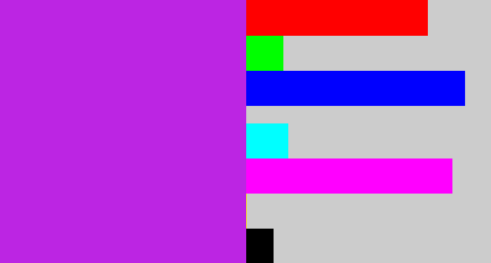 Hex color #bc25e3 - purple/pink