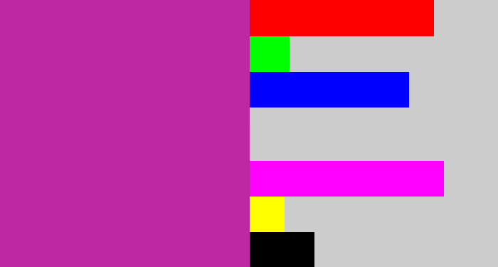 Hex color #bc29a2 - barney
