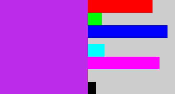Hex color #bc2ae9 - electric purple
