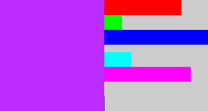 Hex color #bc2cfe - electric purple