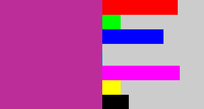Hex color #bc2d9a - ugly purple