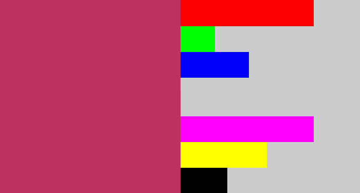 Hex color #bc3062 - dark pink