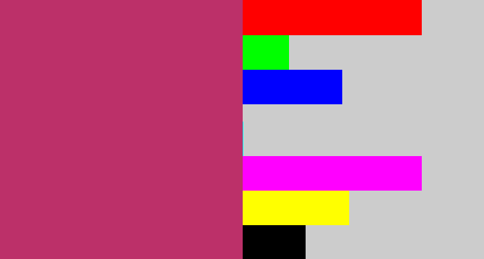Hex color #bc3069 - dark pink