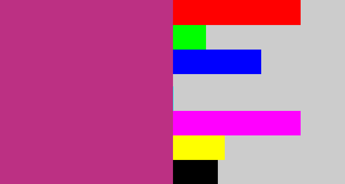 Hex color #bc3083 - dark pink