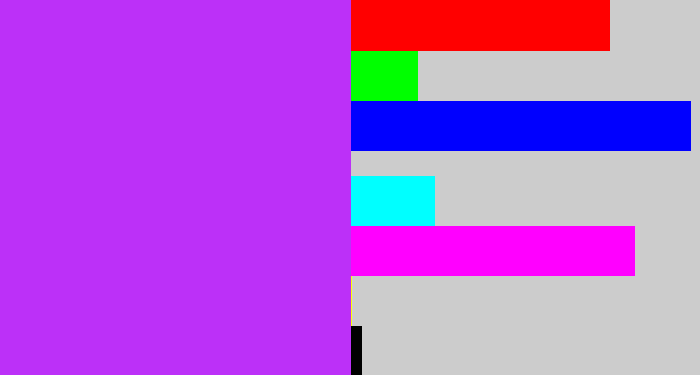 Hex color #bc30f8 - electric purple