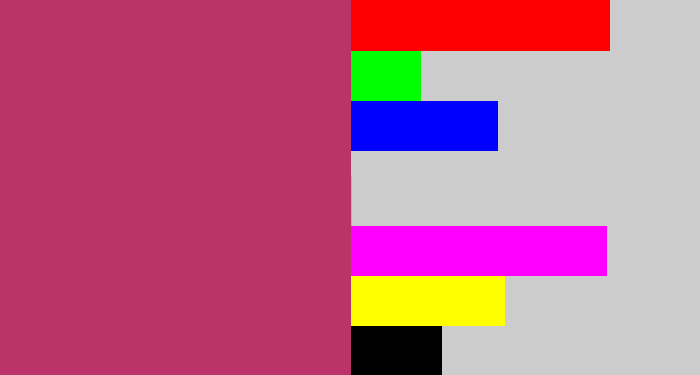 Hex color #bc336a - dark pink