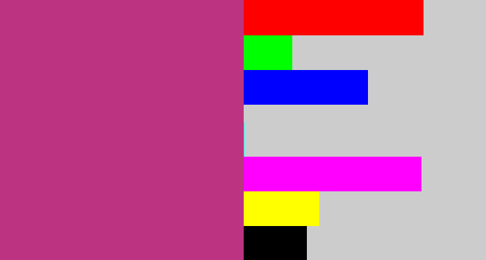 Hex color #bc3382 - dark pink