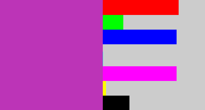 Hex color #bc34b7 - purpley pink