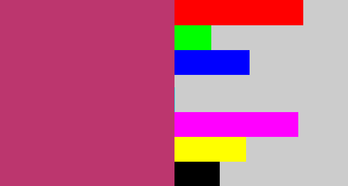 Hex color #bc366e - dark pink