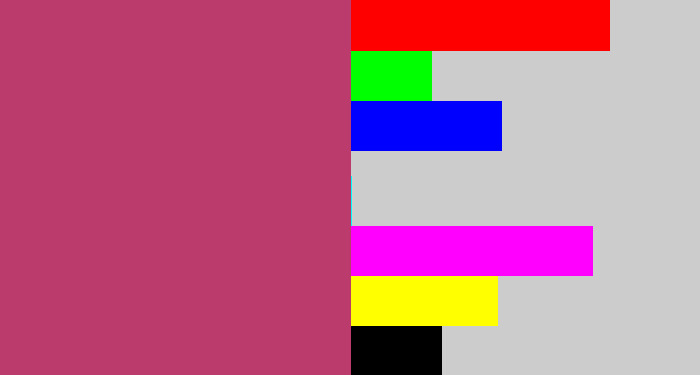 Hex color #bc3b6d - dark pink