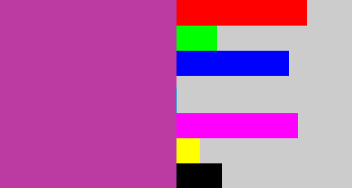 Hex color #bc3ba3 - purpley pink
