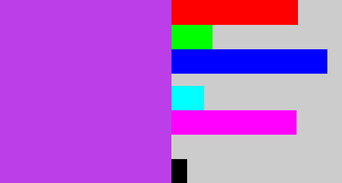 Hex color #bc3ee8 - lightish purple