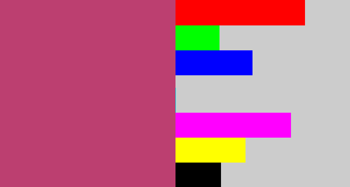 Hex color #bc3f70 - dark pink