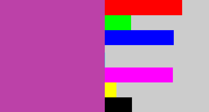 Hex color #bc41a8 - purpley pink