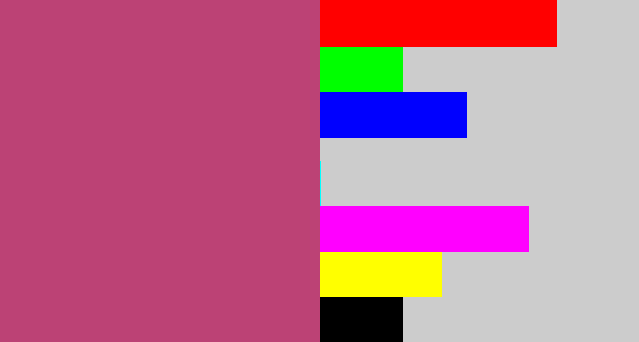 Hex color #bc4275 - dark pink