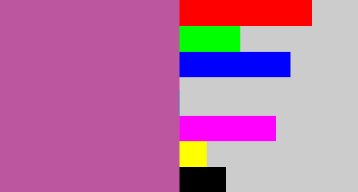 Hex color #bc569f - purplish pink