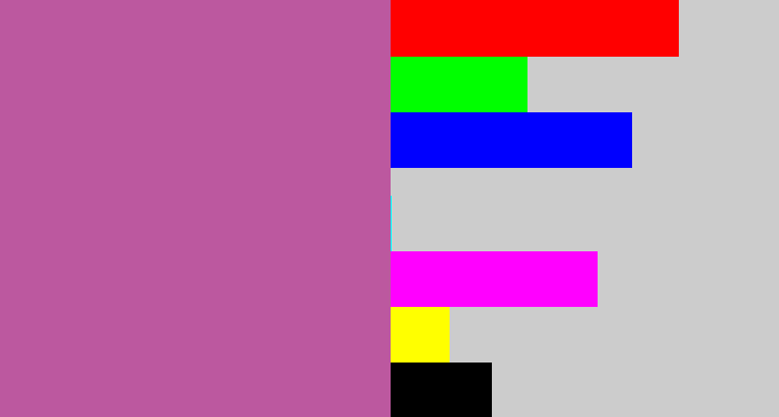 Hex color #bc589f - purplish pink