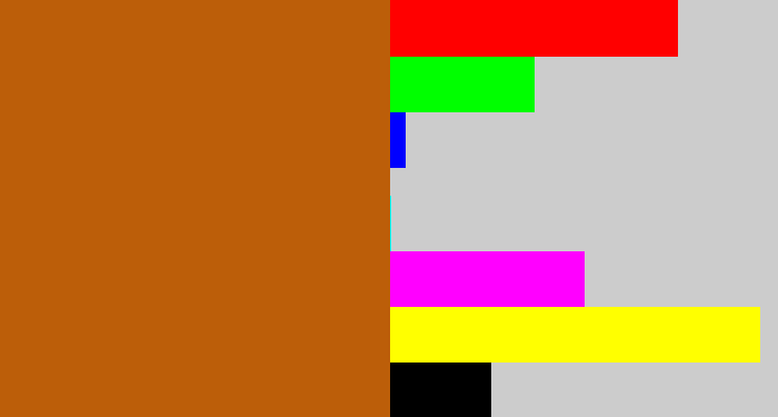 Hex color #bc5e09 - orange brown