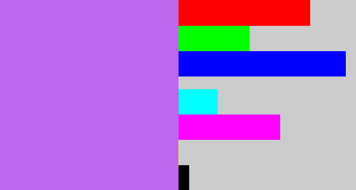 Hex color #bc67f0 - light urple