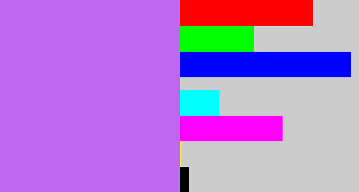 Hex color #bc68f1 - light urple
