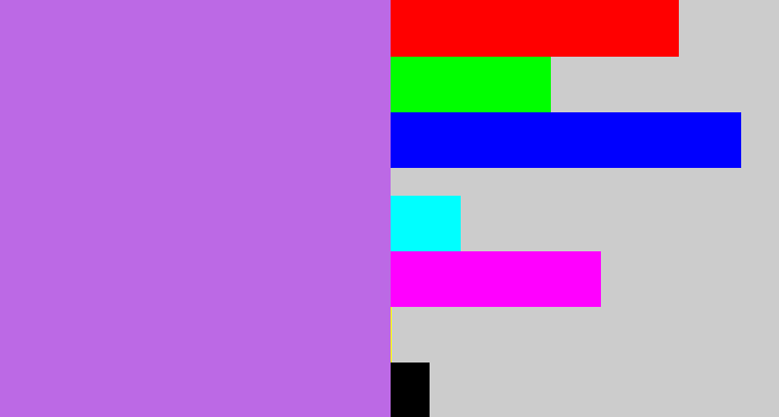 Hex color #bc69e5 - light urple