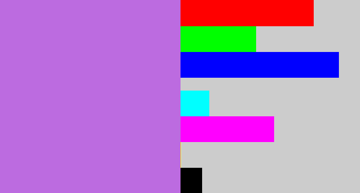 Hex color #bc6be0 - light urple
