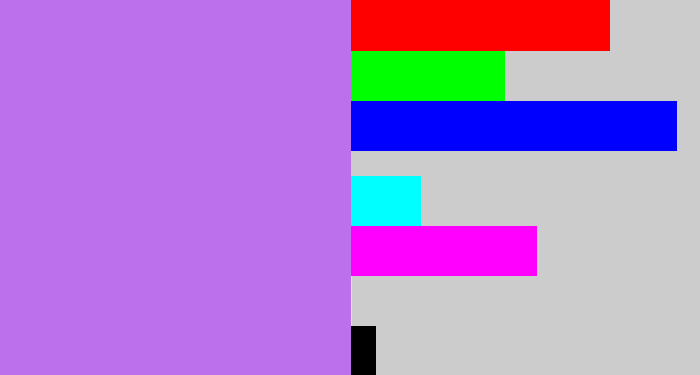 Hex color #bc70ec - light purple