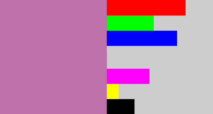 Hex color #bc71a8 - soft purple